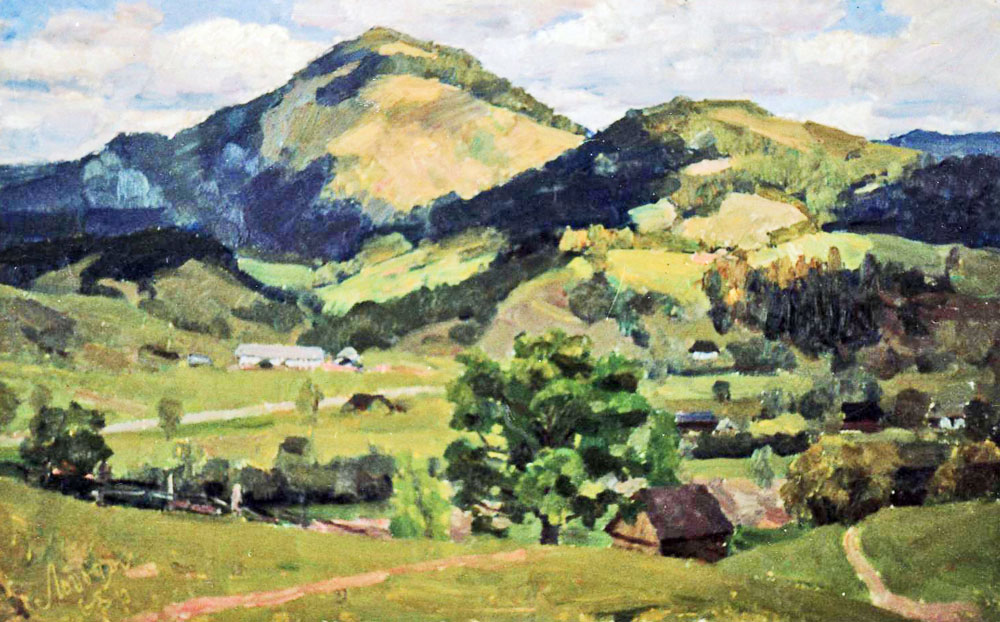 «Гора Близниця». 1968. Картон, олія